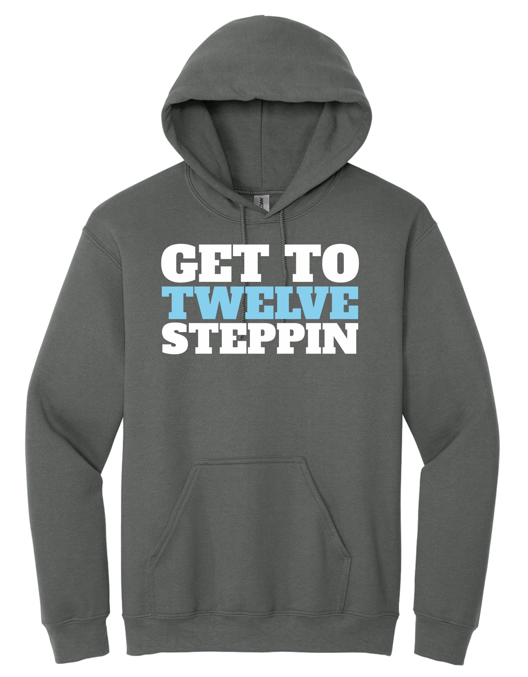 12 step recovery hoodie grey